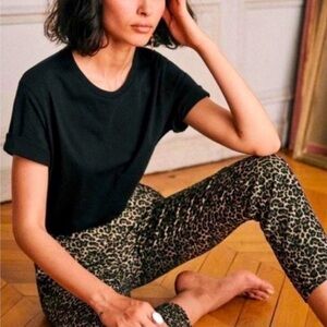 Sezane Clara Leopard Print Pants